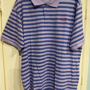 New  XL Columbia Men's Blue Striped Polo Shirt